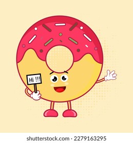 Cute Donuts Character, Cute Donuts Character verfügt über einen charmanten und liebenswerten Donuts Charakter, der bestimmt ein Lächeln in Ihr Gesicht bringt. Dieser süße kleine Genuss ist perfekt für alle Ihre Design-Anforderungen.