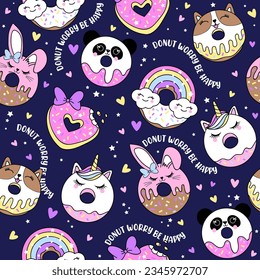 cute donuts graphic with hearts