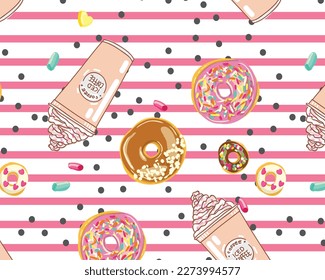 donuts bonitos y helados impresos