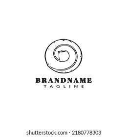 cute donuts logo icon cartoon design template modern vector illustration