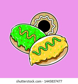cute donuts, sweet donuts, donuts vector design, vector illustration.
