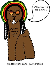 cute doodle alpaca for greeting cards, prints, kids illustrations and thematic designs