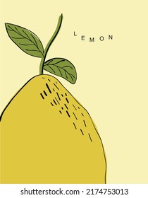 Cuidados de arte de limón Vector