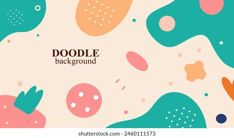 Cute doodle background for your presentation, walpaper, your art