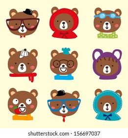 cute doodle bear