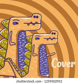 Cute doodle birthday, party, baby shower cards, brochures, invitations - Vector