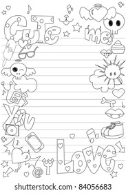Cute doodle border