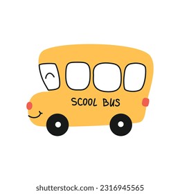  un lindo doodle bus, bus escolar de mano, lindo bus escolar, bus, auto, transporte