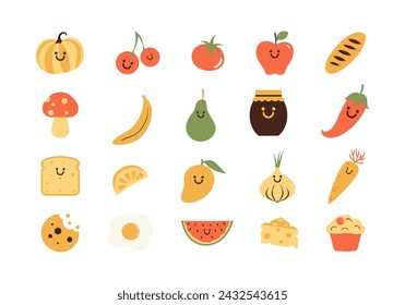 Cute Doodle Character Element Set