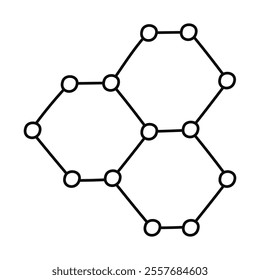 Cute doodle chemistry molecule structure. Hand drawn chemical formula as sign of science, medicine, technology, chemistry, biology. Scientific molecular model clipart isolated on white background.