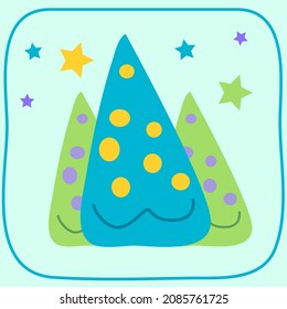 Tarjeta de navidad de garabato. Diseño vectorial simple para el año nuevo o tarjeta de felicitación navideña o postal