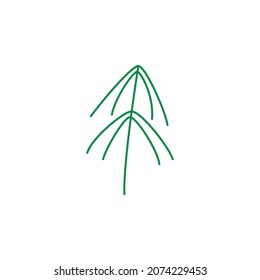 Árbol de navidad de garabatos. Elemento de diseño de contorno vectorial para el año nuevo o tarjetas de felicitación de navidad, pancartas, volantes