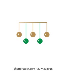 Cute doodle christmas tree. Vector design element for new year or christmas greeting cards, banners, flyers
