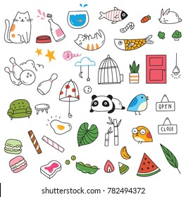 Cute doodle collection, fashion patches,badges and stickers 