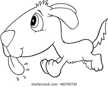 Dibujo gráfico ilustrativo con dibujos de perros de dibujos