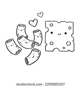 cute doodle flower food illustration
