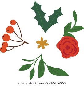Flores de doodle finas en el fondo blanco aislado.