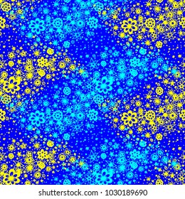 Cute Doodle Flowers. Seamless Floral Pattern with Hand Drawn Tiny Blossoms. Ditsy Texture for Female Cloth, Print, Wallpaper, Calico. Seamless Zentangle. Vector