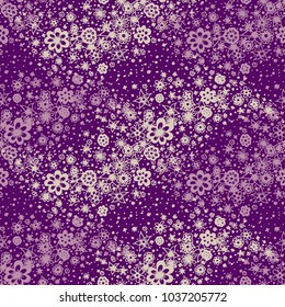 Cute Doodle Flowers. Seamless Floral Pattern with Hand Drawn Tiny Blossoms. Ditsy Texture for Female Cloth, Print, Wallpaper, Calico. Seamless Zentangle. Vector