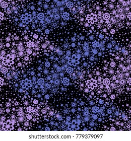 Cute Doodle Flowers. Seamless Floral Pattern with Hand Drawn Tiny Blossoms. Ditsy Texture for Female Cloth, Print, Wallpaper, Calico. Seamless Zentangle. Vector