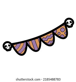 Cute doodle Halloween decorations collection 