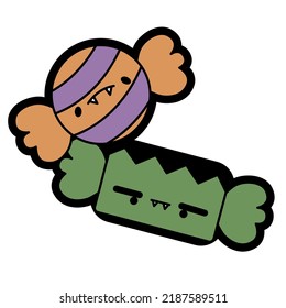 Cute doodle Halloween decorations collection