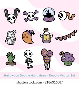 Cute doodle Halloween vector collection 