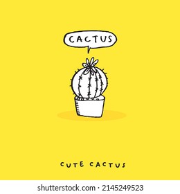 Dibujo de cactus dibujado a mano, dibujo de dibujos de dibujos de dibujos de dibujos de dibujos de dibujos de dibujos de dibujos de plántulas, ilustración vectorial
