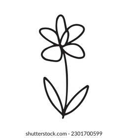 Cute doodle hand drawn flower illustration