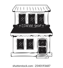 Cute Doodle Hand Drawn Shop Illustration - 16