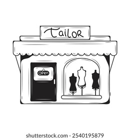 Cute Doodle Hand Drawn Shop Illustration - 04