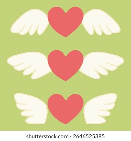 Cute doodle heart with angel wings symbolizing healing, hope, and emotional support. Perfect for self-care graphics, mental health campaigns, and uplifting design projects.
