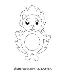 Cute doodle hedgehog. Design element for textile, poster, banner, flyer, prints for clothes. Vector illustration isolated on white background.