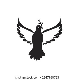 Cute doodle icon of pigeon. Flat cartoon character design. Vector stock illustration of city bird dove. Urban fauna, feathered wildlife isolated on white background.