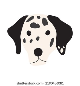 cute doodle illustration of a Dalmatian breed dog. dog in minimalist style