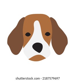 cute doodle illustration of dog breed American foxhound, beagle. dog in minimalist style.