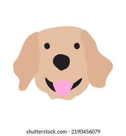 cute doodle illustration of dog breed labrador retriever. dog in minimalist style.