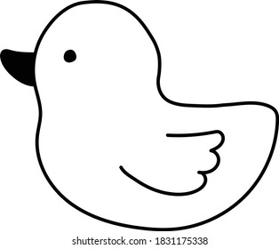 Cute doodle illustration of duck