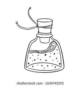 Cute doodle illustration of a jar with stars to make a wish upon,