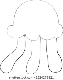 cute doodle jellyfish art style