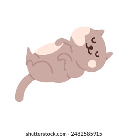 Cute doodle kitty cat pose