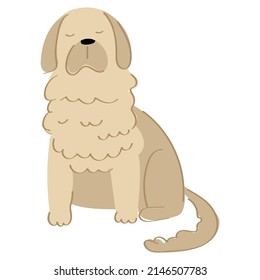 Cute doodle labrador retriever. Hand drawn dog.