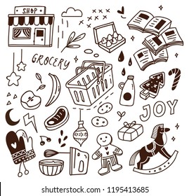 cute doodle with mix of various objects