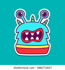 cute doodle monster cartoon designs  for coloring, backgrounds, stickers, logos, symbol, icons and more 