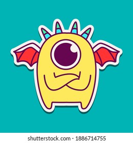 cute doodle monster cartoon designs  for coloring, backgrounds, stickers, logos, symbol, icons and more 