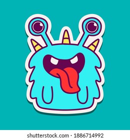 cute doodle monster cartoon designs  for coloring, backgrounds, stickers, logos, symbol, icons and more 