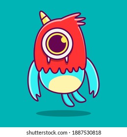 cute doodle monster cartoon designs  for coloring, backgrounds, stickers, logos, symbol, icons and more