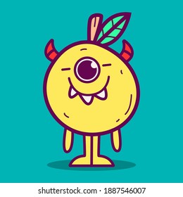 cute doodle monster cartoon designs  for coloring, backgrounds, stickers, logos, symbol, icons and more