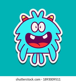 cute doodle monster cartoon designs  for coloring, backgrounds, stickers, logos, symbol, icons and more