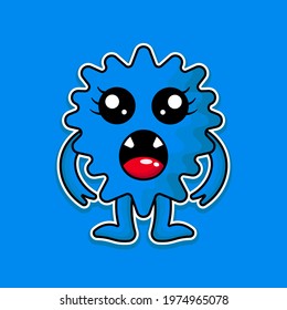 cute doodle monster design mascot kawaii